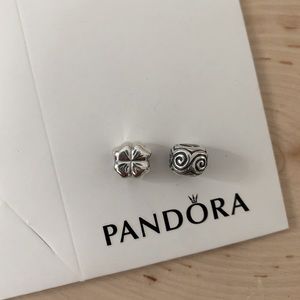 Two Authentic Pandora Sterling Silver 925 Charms